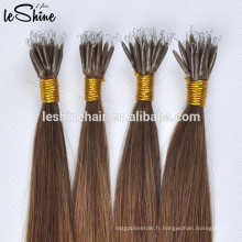 8-32 &quot;pré-collé ongles U Tip 8A Réel Extensions de cheveux 1g / S 10g / pack de couleur foncée cheveux raides